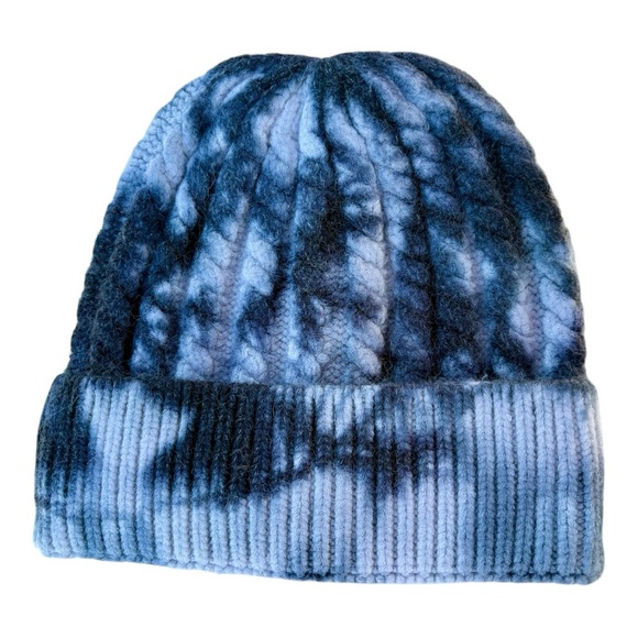 Lot of 3 • Women's Tie-Dye Marble Beanie Trio - Cream, Green, Mauve and Charcoal - Picture 5 of 5